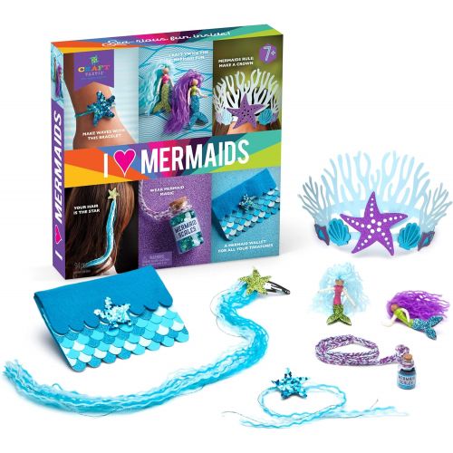  [아마존베스트]Craft-tastic  I Love Mermaids Kit  Craft Kit Includes 6 Mermaid-Themed Projects