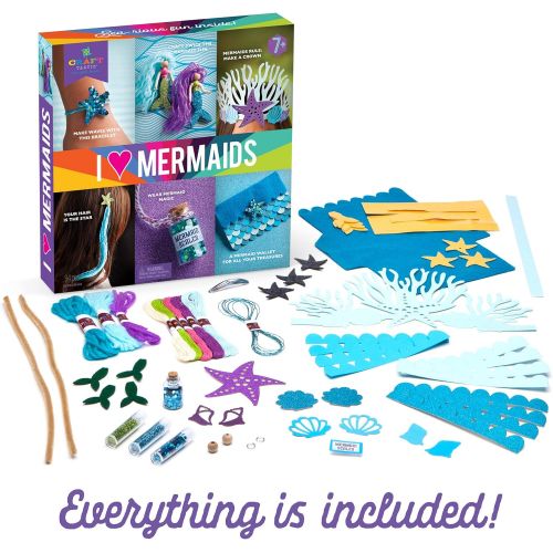  [아마존베스트]Craft-tastic  I Love Mermaids Kit  Craft Kit Includes 6 Mermaid-Themed Projects