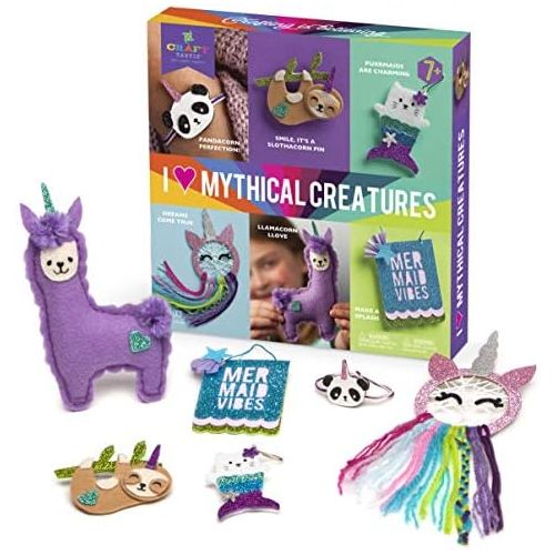  [아마존베스트]Craft-tastic  I Love Mythical Creatures Kit  Craft Kit Includes 6 Projects Featuring Mythical Creatures