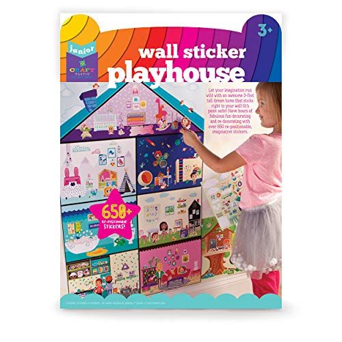  Craft-tastic Jr ? Wall Sticker Playhouse ? 3-Foot Tall Dreamhouse with Over 650 Reusable Stickers