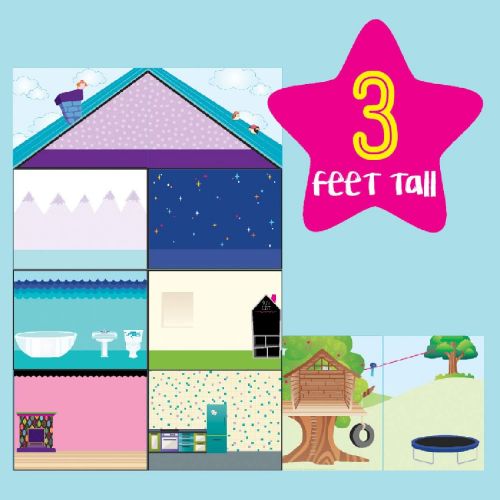  Craft-tastic Jr ? Wall Sticker Playhouse ? 3-Foot Tall Dreamhouse with Over 650 Reusable Stickers