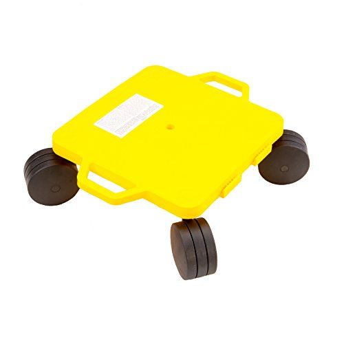  Cramer Cosom 16 Inch Plastic Instructor Scooter Board with 5 Inch Non-Marring Ultra Glide Casters and Safety Guards for Physical Education Class