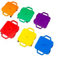 Cramer Cosom Scooter Board, 12 Inch Childrens Sit & Scoot Board With 2 Inch Non-Marring Metal Casters & Safety Guards for Physical Education Class
