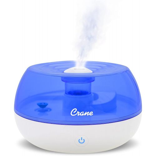  Crane USA Crane Personal Ultrasonic Cool Mist Humidifier, for Home Bedroom Hotels Travel and Office, 0.2 Gallon, Filter Free,Blue and White