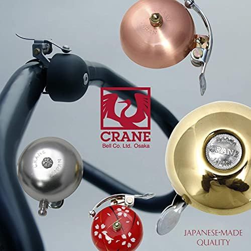  Crane Bike Bell, Karen Bicycle Bell, Steel Clamp, Made in Japan for City Bikes, Cruisers, Road Bikes or MTB, Fits Handlebar diameters 22.2 to 26.0mm