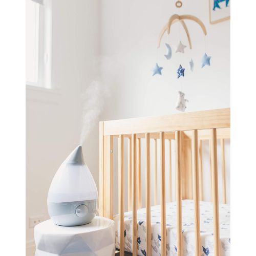  Crane USA Humidifiers - Ultrasonic Cool Mist Humidifier, Filter-Free, 1 Gallon, for Home Bedroom Baby Nursery and Office, Blue and White