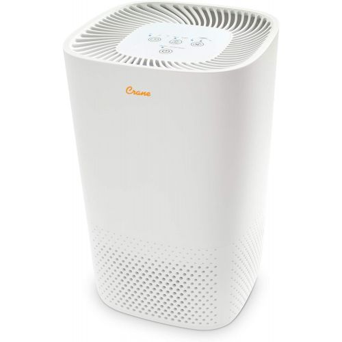  Crane USA Tower Air Purifier with True HEPA Filter, White