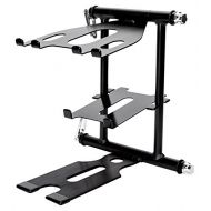 Crane CRANE Stand Pro Centerstage Universal DJ Stand for Laptops, Tablets and Controllers with Faux-leather Carry Bag, Black