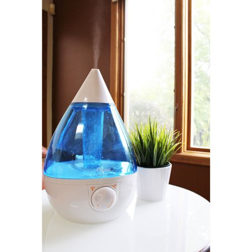  Hillda Crane Drop Ultrasonic Cool Mist Humidifier, Blue & White