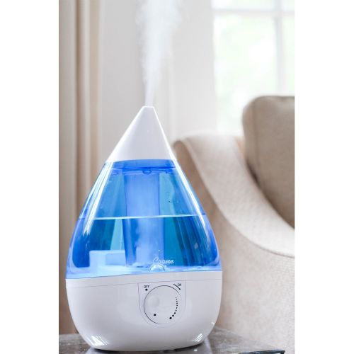  Hillda Crane Drop Ultrasonic Cool Mist Humidifier, Blue & White
