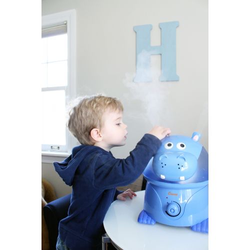  Crane USA Crane - Adorable Ultrasonic Cool Mist Humidifier Hippo - EE-8245, Blue