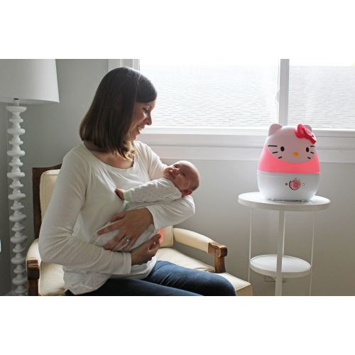  Crane USA Crane - Adorable Ultrasonic Cool Mist Humidifier Hello Kitty - EE-4109, Pink & White