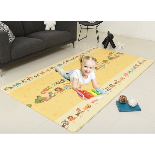  CrawLNRoll Eco-friendly Baby playmat_Flower BudAlphabet _Large