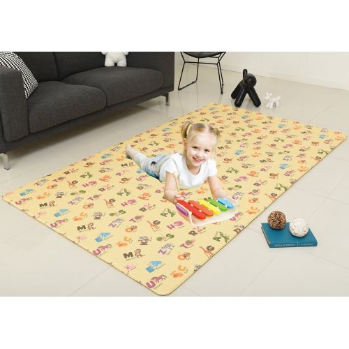  CrawLNRoll Eco-friendly Baby playmat_Flower BudAlphabet _Large