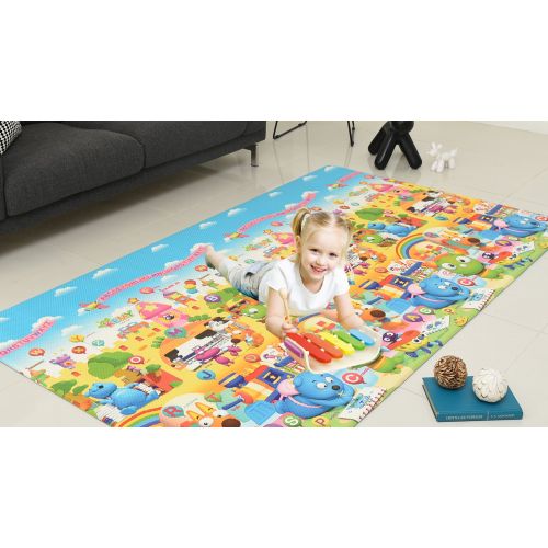  CrawLNRoll Eco-friendly Baby playmat_Flower BudAlphabet _Large