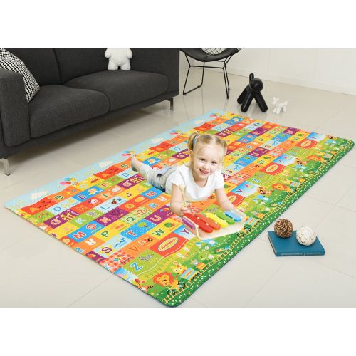  CrawLNRoll Eco-friendly Baby playmat_Flower BudAlphabet _Large