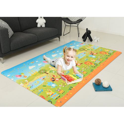  CrawLNRoll Eco-friendly Baby playmat_Flower BudAlphabet _Large