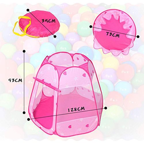  [아마존베스트]Le Papillon Pink Princess Tent Kids Ball Pit 1st Gift Toddler Girl Easy Pop Up Fold into a Carrying Case Play Tent Indoor & Outdoor Use.(Balls Not Included)