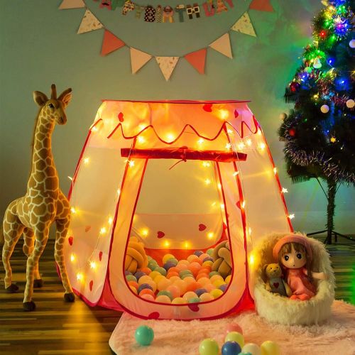  [아마존베스트]Crayline Pop Up Princess Tent with Star Light, Toys for 1&2&3 Year Old Girl Birthday Gift, Ball Pit for Toddlers Girls Toys, Easy to Pop Up and Assemble.