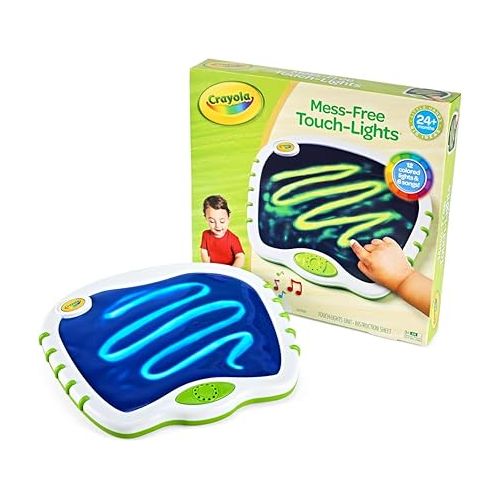  Crayola Toddler Touch Lights, Musical Doodle & Sensory Board, Sensory Toys for Toddlers, Mess Free Finger Painting, Toddler Gift