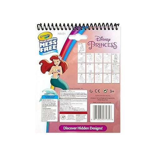  Crayola Color Wonder Disney Princess Coloring & Activity Pad, Mess Free Coloring, Gift for Kids, Age 3, 4, 5, 6, Multi