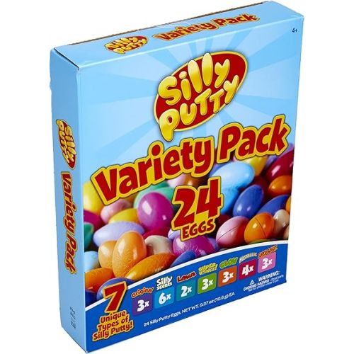  Crayola Silly Putty Bulk Variety Pack, Sensory Putty, Fidget Toys For Kids, Gifts, 24 Eggs [Amazon Exclusive]