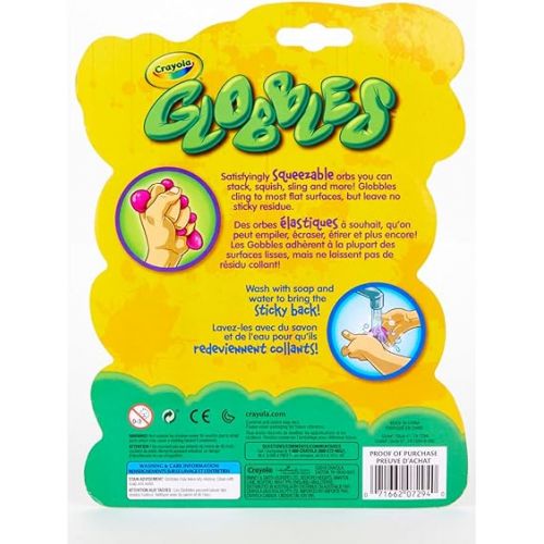  Crayola Globbles Fidget Toy (6ct), Sticky Fidget Balls, Squish Gift for Kids, Sensory Toys for Kids, Stress Toy, Ages 4, 5, 6