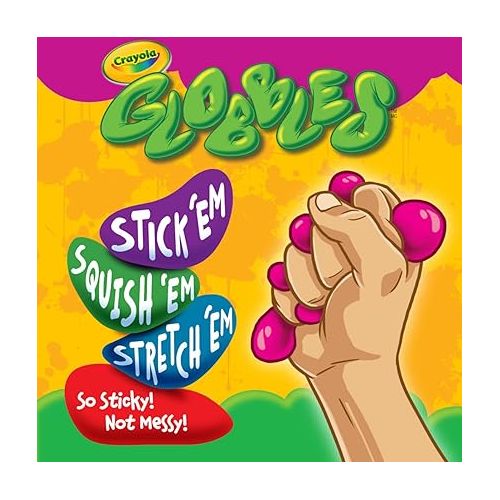  Crayola Globbles Fidget Toy (6ct), Sticky Fidget Balls, Squish Gift for Kids, Sensory Toys for Kids, Stress Toy, Ages 4, 5, 6