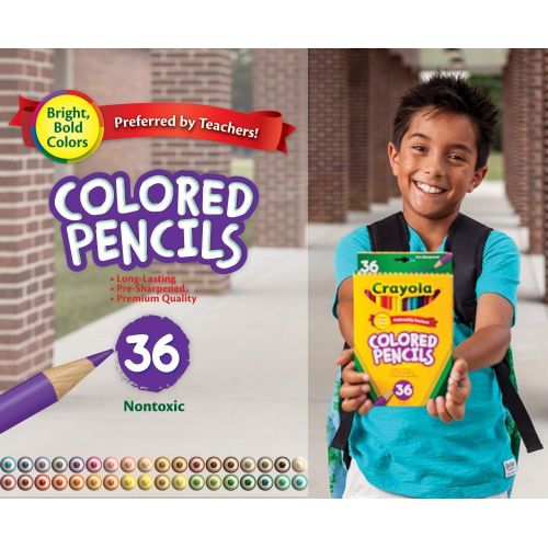  [아마존베스트]Crayola Colored Pencils, 36 Premium Quality, Long-Lasting, Pre-Sharpened Pencils Non-Toxic Colored Pencil Set For Adult Coloring Books or Kids 4 & Up, Great For Shading, Gradation,