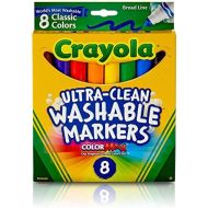 [아마존베스트]Crayola Ultra-Clean Washable Markers, Broad Line, 8 Count