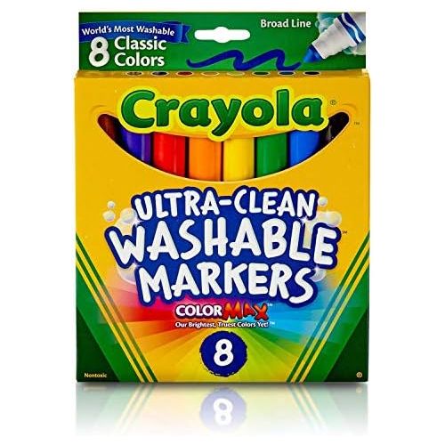  [아마존베스트]Crayola Ultra-Clean Washable Markers, Broad Line, 8 Count