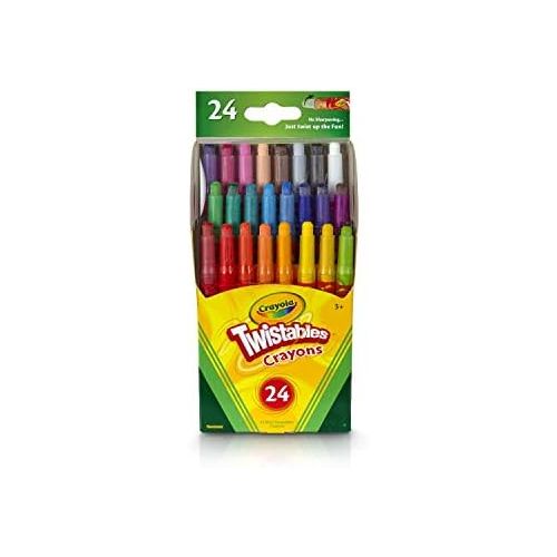  [아마존베스트]Crayola Mini Twistables Crayons, 24 Classic Crayola Colors Non-Toxic Art Tools for Kids & Toddlers 3 & Up, Great for Kids Classrooms or Preschools, Self-Sharpening No-Mess Twist-Up