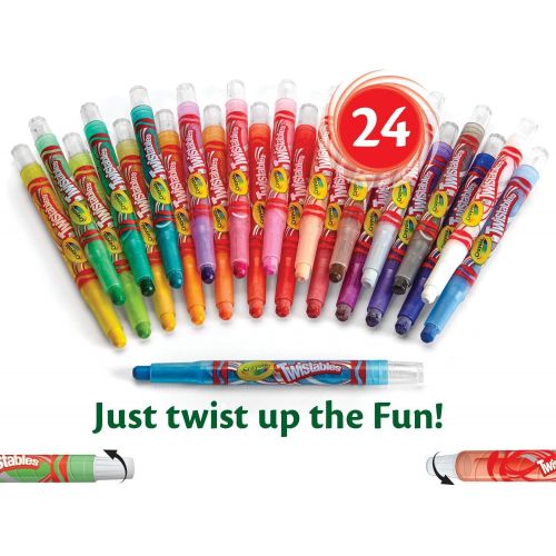  [아마존베스트]Crayola Mini Twistables Crayons, 24 Classic Crayola Colors Non-Toxic Art Tools for Kids & Toddlers 3 & Up, Great for Kids Classrooms or Preschools, Self-Sharpening No-Mess Twist-Up