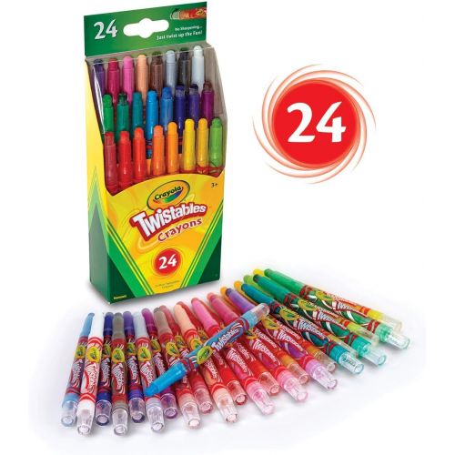  [아마존베스트]Crayola Mini Twistables Crayons, 24 Classic Crayola Colors Non-Toxic Art Tools for Kids & Toddlers 3 & Up, Great for Kids Classrooms or Preschools, Self-Sharpening No-Mess Twist-Up