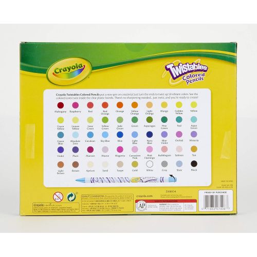  [아마존베스트]Crayola Twistables Colored Pencils, Great for Coloring Books, 50 Count, Gift