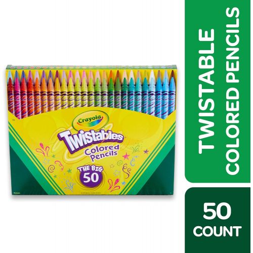  [아마존베스트]Crayola Twistables Colored Pencils, Great for Coloring Books, 50 Count, Gift