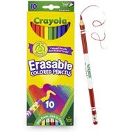 [아마존베스트]Crayola Erasable Colored Pencils, 10 Non-Toxic, Pre-Sharpened, Fully Erasable Pencils Colored Pencil Set for Adult Coloring Books or Kids 4 & Up, Great for Shading, Gradation, Line