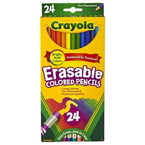  [아마존베스트]Crayola Erasable Colored Pencils, 24 Count