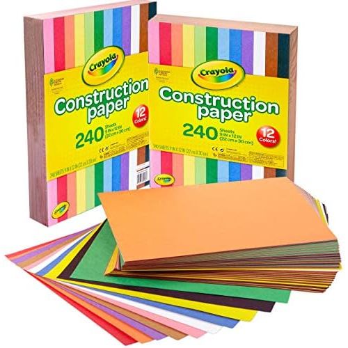  [아마존베스트]Crayola Bulk Construction Paper, Back to School Supplies, 10 Colors, 480 Count