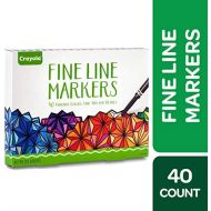 [아마존베스트]Crayola Fine Line Markers, Assorted Colors, Adult Coloring, 40 Count, Gift