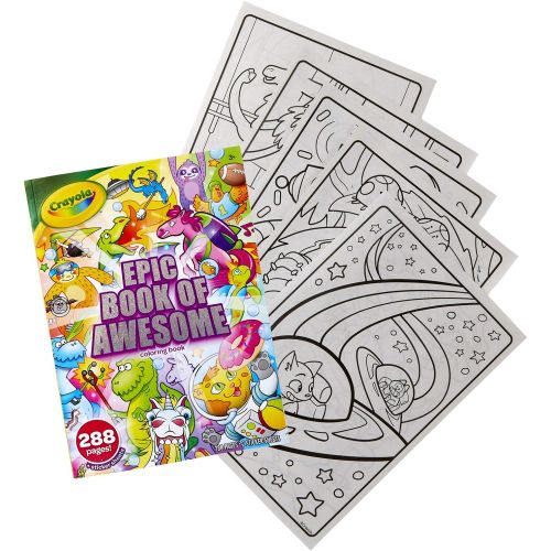  [아마존베스트]Crayola Epic Book of Awesome, All-in-One Coloring Book Set, 288 Animal Coloring Pages, Gift for Kids, Age 3, 4, 5, 6