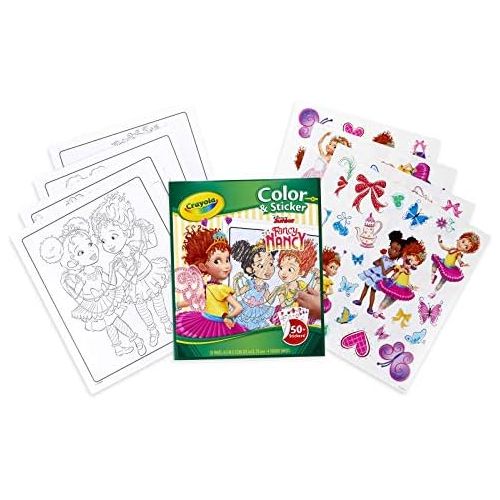  [아마존베스트]Crayola Fancy Nancy Coloring Pages & Sticker Sheets, Gift for Girls, Ages 3, 4, 5, 6, 7, Multicolor