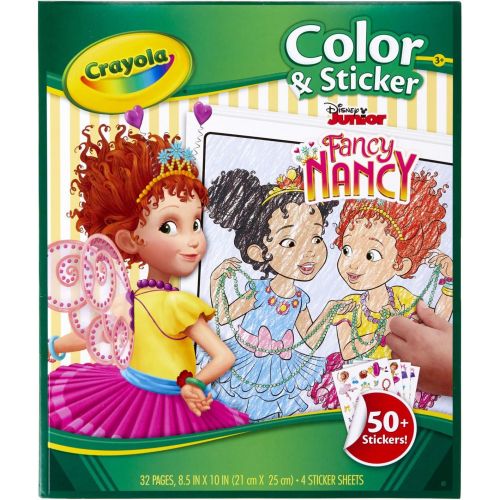  [아마존베스트]Crayola Fancy Nancy Coloring Pages & Sticker Sheets, Gift for Girls, Ages 3, 4, 5, 6, 7, Multicolor