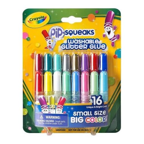  [아마존베스트]Crayola Pip-Squeaks Washable Glitter Glue 16/Pkg-