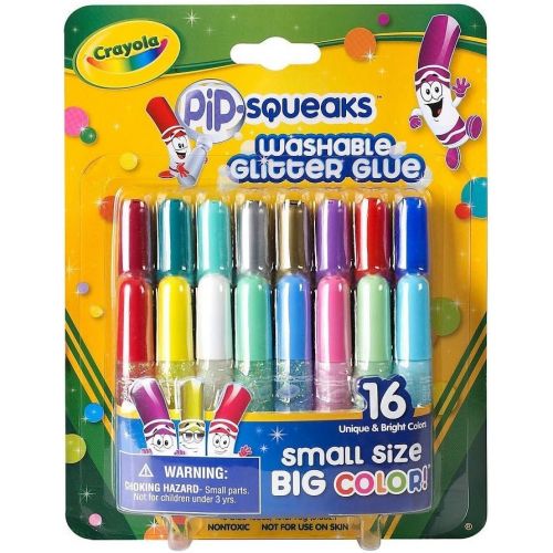  [아마존베스트]Crayola Pip-Squeaks Washable Glitter Glue 16/Pkg-