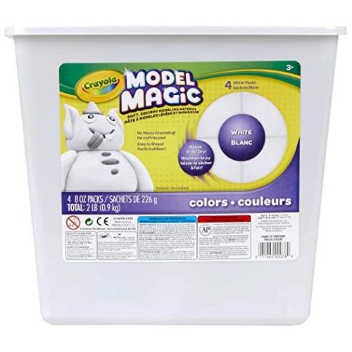  [아마존베스트]Crayola Model Magic White, Modeling Clay Alternative, 2 lb. Bucket, Gift