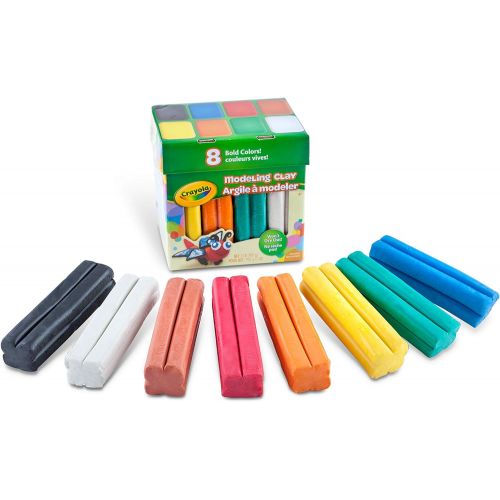  [아마존베스트]Crayola 8 Bold Colors, 2 Lb. Non-Toxic Art Tool for Kids 4 & Up, Traditional Modeling Clay, Multicolor