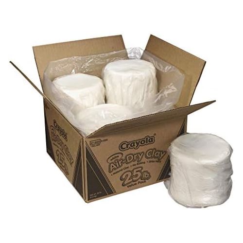  [아마존베스트]Crayola Air-Dry Clay, White, 25 Pound Value Pack Natural Clay for Kids, No Baking, Dries Hard, Easy to Paint, A Smoother, Simpler, Less-Sticky Alternative to Traditional Ceramics
