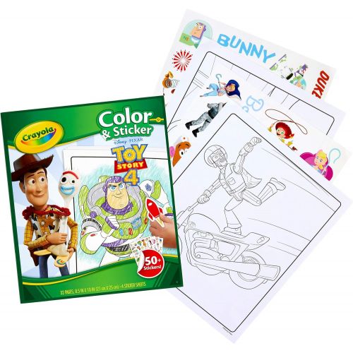  [아마존베스트]Crayola Toy Story 4 Coloring Pages & Stickers, Gift for Kids, Age 3, 4, 5, 6, 7