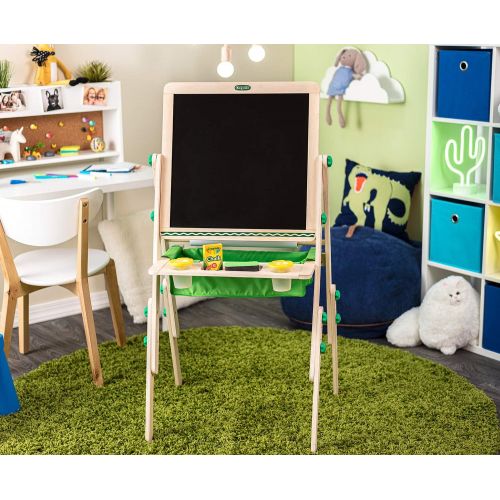  Crayola Deluxe Kids Wooden Art Easel & Supplies, Amazon for Kids, Ages 3, 4, 5, 6